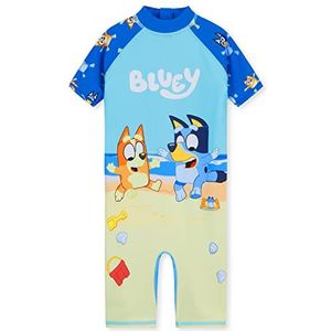 Bluey Badpak voor meisjes, eendelig badpak of rashguard set voor kinderen, peuters, badmode, zwembad, strand, reizen, essentials vakantie (4-5 jaar, blauw)