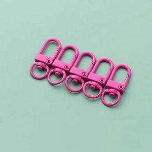 10/20 stuks kleurrijke karabijnhaken metaal vergulde sluitingen voor doe-het-zelf sieraden maken hond sleutelhanger Neckalce armband accessoires-Hotpink-10 stuks