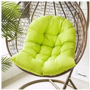 REKEELL Hangende mand stoel kussen opknoping mand matten schommelstoel fauteuil kussen hangmat tuin fauteuil kussens patio tuin binnenplaats strand (geen schommel) (groen, verwijderbaar)