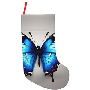 stujvc Blauwe Vlinder Extra Grote 18"" Kerstkousen, Perfecte Kous Stuffers Voor Volwassenen Kerstboom Opknoping