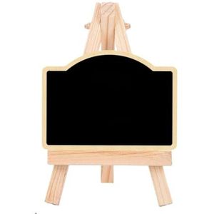Mini schoolbord borden mini houten schoolbord menu label chip groot klein prikbord schoolbord bruiloft feest decor ornamenten memo rekwisieten (kleur: D, maat: 1 stuk)