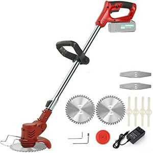 Elektrische heggenschaar Elektrische Draadloze Bosmaaier Met 3 Soorten Messen Stringless Weed Eater Elektrische Onkruid Trimmer Gazon Tuin Snoeien/Trimmen Soepel en efficiënt snijden (Color : NO Batt