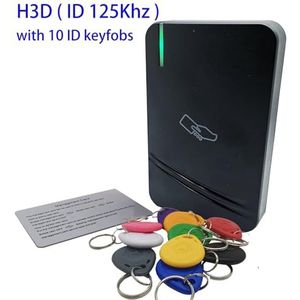 Toegangscontrolekit, IP65 Waterdichte RFID EM 125khz IC 13.56mhz Proximity Card Outdoor Touch Toetsenbord Controller Deur Toegangscontrole Systeem(H3D with keyfobs)