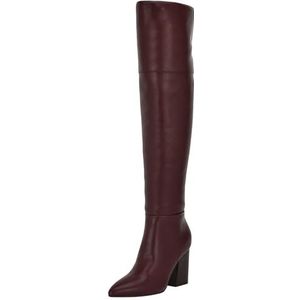 NINE WEST Pare Overknee-laarzen voor dames, donkerrood 600, 38.5 EU