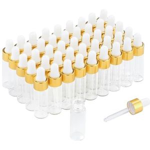 Parfumlism - Mini-druppelflessen - 50 stuks - Lege Glazen Flesjes - 5 ml