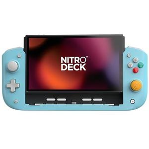 CRKD Nitro Deck - Professioneel handheld deck zonder stick drift voor Nintendo Switch en Switch OLED (Retro Blue - Nostalgia Collection)