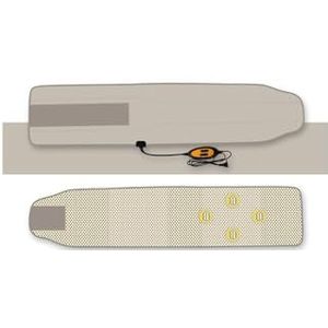 Verwarmingskussen met massager voor rugpijn, Elektrisch pad met massage, Warmtekussen voor man vrouwen(Brass)