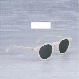 Vintage zonnebril for dames transparant acetaat retro ronde gepolariseerde zonnebril heren (Kleur : As Pictures, Size : Yellow Green47)