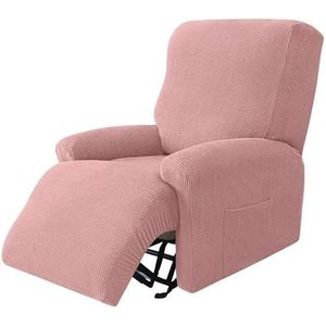 DUNSBY Fauteuilhoes Polar Fleece Fauteuil Sofa Cover Elastische relaxfauteuil Cover Sofa Covers voor Woonkamer Luie Jongen Fauteuil Cover Voor Thuis Hotel voor Slaapkamer Hotel (Roze, 1-zits)