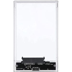 delr Harde schijf – externe harde schijf USB 2,5 inch – draagbare transparante harde schijf voor 2,5 inch SSD harde schijf 7 mm/9,5 mm, ondersteunt 2 TB harde schijven
