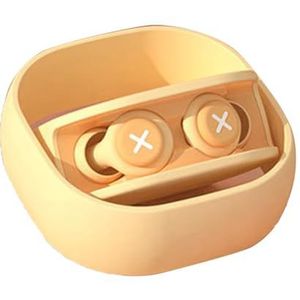 Siliconen oordopjes, blijf focussen modieuze 1 paar herbruikbare ruisonderdrukking oordopjes met opbergdoos voor werk (geel)