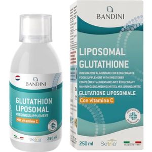 Bandini® Liposomaal Glutathione + Vitamine C - Gereduceerd Setria® L-Glutathion (250mg) met Vitamin C (790mg) per dosis - Hoge biologische beschikbaarheid - Krachtige antioxidant Supplement 250ml