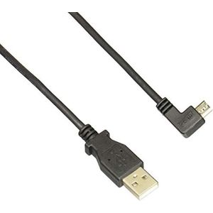 StarTech.com 1 m Micro-USB oplaad en sync kabel - M/M - Micro-USB haaks naar links - 30/24AWG