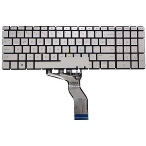 Amerikaans Engels toetsenbord met achtergrondverlichting voor HP ENVY X360 15-BS BP BR010NR BW008CA 15T-BS 17-AK AR 17-BS100 250 256 G6 L60342-251(US light silver)