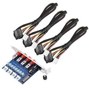 Aan/uit-schakelaarmodule HDD-schijf, Aan/uit-schakelaar HDD/Keuzeschakelaar harde schijf SATA-schijfschakelaar voor Destop pc-computer, 4 x schakelaar voor harde schijf