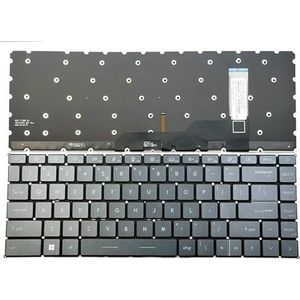 Voor MSI MS-14D1-14D3-1552 Modern 14 - B11S B10MW B10RASW B10RBSW B11M Laptoptoetsenbord US Grijs Wit Verlicht