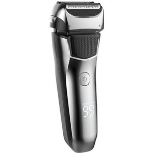 - Mild en niet-irriterend voor de poriën Elektrisch oplaadbaar scheerapparaat for heren - nat/droog gebruik, snel opladen, scheren en ergonomisch ontwerp - Kan als cadeau gegeven worden