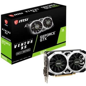MSI GeForce GTX 1650 D6 Ventus XS OCV1 grafische kaart (4 GB, GDDR6, 128 bit, 7680 x 4320 pixels, PCI Express x 16 3.0)