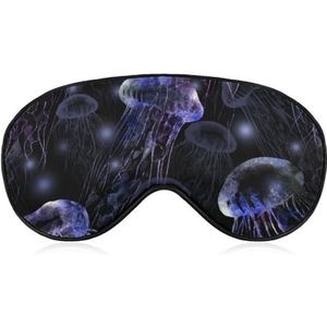 Jellyfish Glow in Dark Sleep Masker, licht oogmasker om te slapen, met verstelbare riem voor mannen en vrouwen