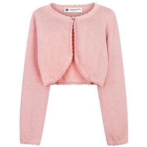 BlackButterfly Meisjes Lang Mouw Sprankelend Vest kinder Kinderen Bolero Shrug (Babyroze, 5-6 Jaren)