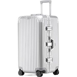 Lichtgewicht Koffer Hardshell Met Aluminium Frame, Spinnerwielen TSA-slot Handbagage Met Hoge Capaciteit Koffer Bagage(Color:C,Size:26in)