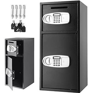 Schuifpoortopener, Grote Dubbele Deur Beveiliging Safe Box Steel Safe Box Sterke Box met Digital Lock for Geld Gun Sieraden Zwart, Krachtige schuifpoortopener