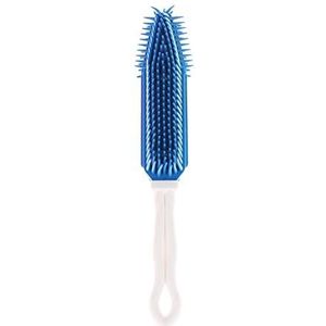 DieffematicSZ kam Bath Brush Long Handle Brush Massage Bath Rubber Soft Brush (Color : Mavi)