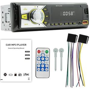 1 Din Auto MP3 FM Radio for Universele LED-display Dual USB AI Voice BT AUX Kleurrijke lichten RCA-uitgang Autospeler