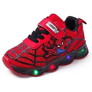 LED-licht sneakers voor kinderen, LED Kinderen Sneakers Schoenen, Knipperende Schoenen Spider Schoenen Gloeiende Sneakers Kinderschoenen for 1-9 jaar oud licht, antislip, slijtvaste mesh-schoenen zach