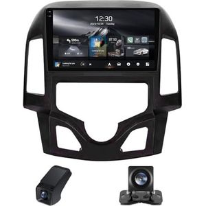Android autoradio 2 Din geldt voor Hyundai i30 1 FD 2007-2012 met Draadloze Carplay Android Auto GPS Navi WiFi 9 inch met Bluetooth+ Achteruitrijcamera/Stuurwielbediening(B,C20Plus)