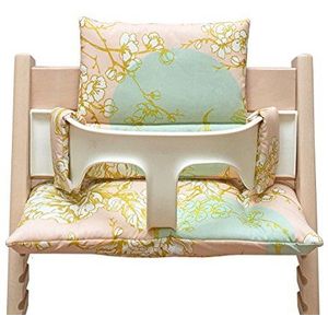 Blausberg Baby - Coating - zitkussen kussen set bekleding voor Stokke Tripp Trapp hoge stoel - Cherry Blossom roze mint goud