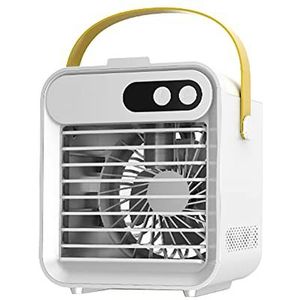 Home Mini-airconditioner Draagbare luchtkoeler 7 kleuren LED USB Persoonlijke ruimtekoeler Ventilator Luchtkoelventilator Oplaadbare ventilator Bureau Gebruiksvriendelijk(Type B White)
