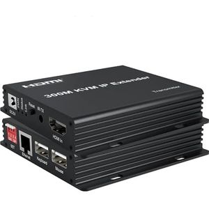 300M IP HDMI KVM extender, HDMI extender over IP RJ45 cat6 ethernetkabel 1080p HDMI KVM extender multipoint Connect netwerk switch ondersteuning PC DVR TV muis toetsenbord (KVM IP Extender)