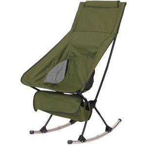 Campingstoel Opvouwbaar Klapstoelen Camping Opvouwbare Dek Maan Stoelen Met Hoofdsteun, Hoge Rug Visstoel Casual Schommelstoel Voor Sporten Campingstoelen Opvouwbaar Kampeerstoelen(A)