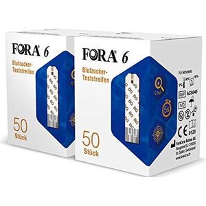 FORA Bloedsuiker teststrips 100 stuks Vial