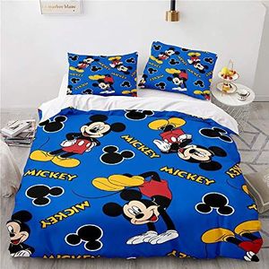 Agmdno Mickey Mouse kinderbeddengoed - beddengoedset meisjes 2-delig - kussensloop 80x80 + dekbedovertrek 135x200 cm (A5,220x240cm+75x50cmx2)