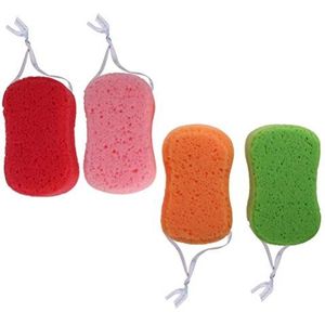 4 Stuks Bad Spons Lichaamsreinigingsspons Douchesponzen Badschuimborstel Gezichtssponzen Voor Het Wassen Van Het Gezicht Badmassage Spons Douche Luffa Bad Bloem Cellulitis Reizen