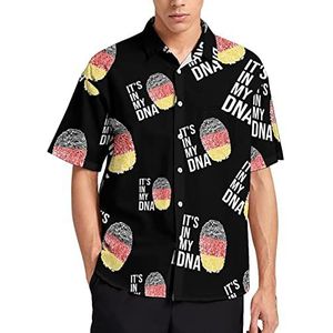 It's In My DNA Duitsland vlag Hawaiiaans shirt voor mannen zomer strand casual korte mouw button down shirts met zak