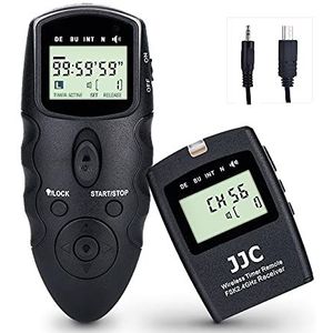 JJC Draadloze Afstandsbediening Bedraad Ontspanknop Snoer Intervalmeter Timer voor Sony Alpha A6600 A6500 A6400 A6300 A6100 A6000 A1 A9 II A7 II III A7R II III IV A7S II III Z-V1