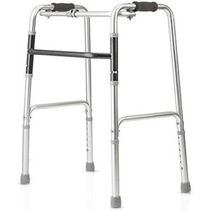 KRXSOBNV, Looprek aluminium opvouwbare rollator, antislip loopmobiliteitshulpmiddel for ouderen, 65 cm breed, draagvermogen 150 kg/330 lb ，Looprek