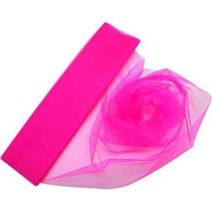 10 m/partij 48 cm pure kristal organza tule rolstof voor bruiloft decoratie organza stoel bruiloft boog decor vrouw jurk