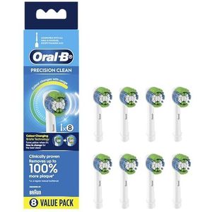 Braun Oral-B opzetborstels Precision Clean 8 stuks (voor alle roterende tandenborstels van Oral-B)
