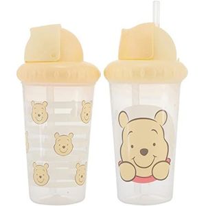 Disney Peuter drinkbekers voor jongens en meisjes | 10 oz Sippy Cup Pack van twee met rietje en deksel | Duurzame blauwe lekvrije reiswaterfles voor peuters