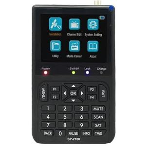 Digitale satellietzoeker SP-2100 satelliet-tv-zoeker digitale signaalmeter 3,5 '' DVB-S DVB-S2 voor het aanpassen van de satelliet-tv-schotel
