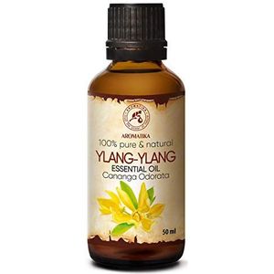 Ylang-Ylang Olie Essentiële Olie 50ml - 100% Puur & Natuurlijk - Aromatherapie - Geurolie - Geurverspreider - Ontspanning - Toevoegen aan Bad & Cosmetica - Massage - Wellness - Aroma Lamp Of Elektrische Diffuser