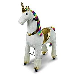 MY PONY ®, Unicorn / Eenhoorn, rijdend speelgoed, wit/goud/regenboog 3 - 6 jaar