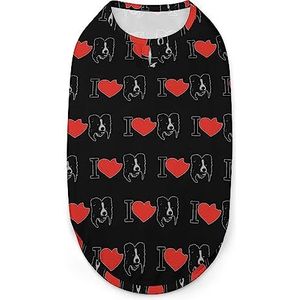 I Love Border Collie Leuke Huisdier Kleding Zachte Puppy Huisdier Vest Warm Hond Trui Jas Jas Voor Kleine Medium Honden S