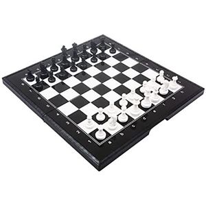 Schaakspel Bordspellen 11 Inch Magnetische Reisschaakset Met Opvouwbaar Schaakbord, Schaak Dammen Backgammon Set Games voor Volwassenen