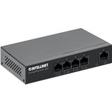Intellinet 5-poorts Gigabit Ethernet Poe+-switch - 4 Poe+-poorten @40 W budget, uitgangsvermogen tot 30 W per poort - 10 Gbps schakelcapaciteit, onbeheerd, wandmontage, zonder ventilator - 3 jaar