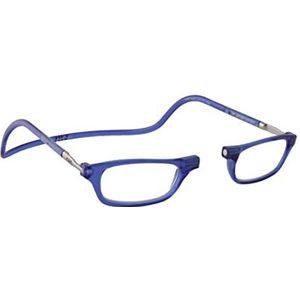 CliC Eyewear Leesbril met magneet +1.0 Originele CLIC CLASSIC | Flexibele monofocale leesbril | Heren en dames leesbril (1.0, Blauw)